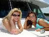  tow women enjoying the yacht