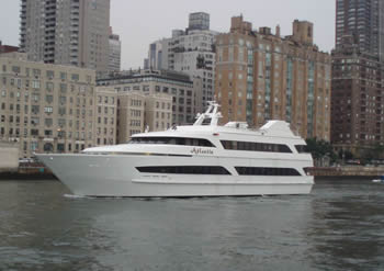 Atlantis Yacht sailing in the Hudson River